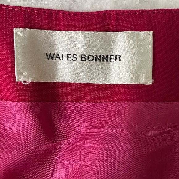 WALES BONNER Wrap Mini Skirt - sz 40 - Fuchsia - Picture 4 of 8